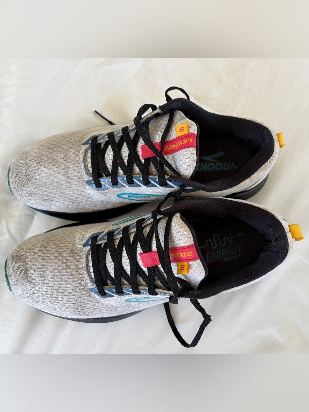 Brooks Levitate 5 Men's Running Shoes Gray Blue Size 10